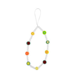 Avizar Bijou de Téléphone 25 cm Perles Fruitées Pratique Multicolore