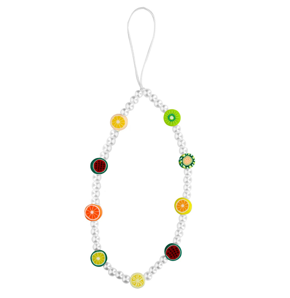 Avizar Bijou de Téléphone 25 cm Perles Fruitées Pratique Multicolore