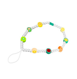 Avizar Bijou de Téléphone 25 cm Perles Fruitées Pratique Multicolore