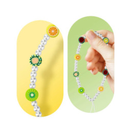 Avizar Bijou de Téléphone 25 cm Perles Fruitées Pratique Multicolore