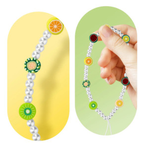 Avizar Bijou de Téléphone 25 cm Perles Fruitées Pratique Multicolore