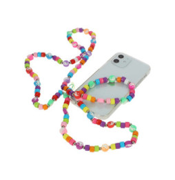 Avizar Bijou de Téléphone à Perles & Yin et Yang 110cm Collection Perla Multicolore