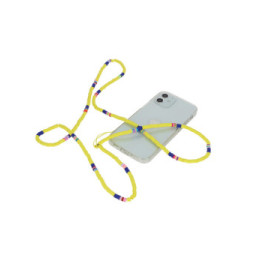 Avizar Bijou de Téléphone à Perles Heishi 110cm Collection Heishi Jaune