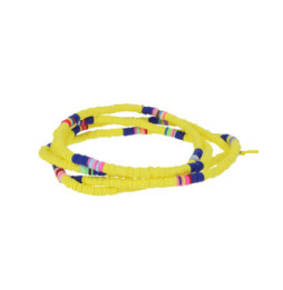 Avizar Bijou de Téléphone à Perles Heishi 110cm Collection Heishi Jaune