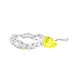 Avizar Bijou de Téléphone à Perles Ovales et Cœur 80cm Collection Romeo Transparent