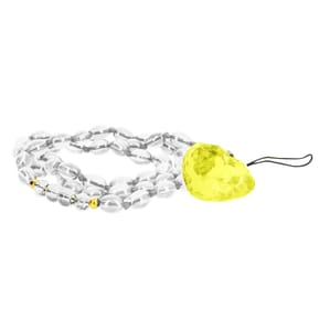 Avizar Bijou de Téléphone à Perles Ovales et Cœur 80cm Collection Romeo Transparent — image 2