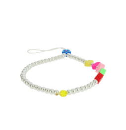 Avizar Bijou de Téléphone Bracelet 25cm Collection Lovely Blanc