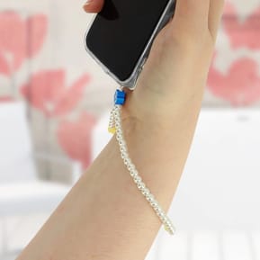 Avizar Bijou de Téléphone Bracelet 25cm Collection Lovely Blanc — image 3