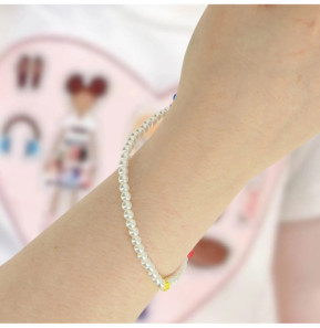 Avizar Bijou de Téléphone Bracelet 25cm Collection Lovely Blanc