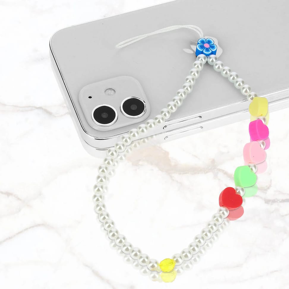 Avizar Bijou de Téléphone Bracelet 25cm Collection Lovely Blanc — image 5
