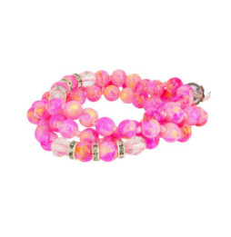 Avizar Bijou de Téléphone Bracelet à Perle Marbre 80cm Collection Marble Rose