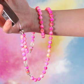 Avizar Bijou de Téléphone Bracelet à Perle Marbre 80cm Collection Marble Rose — image 4