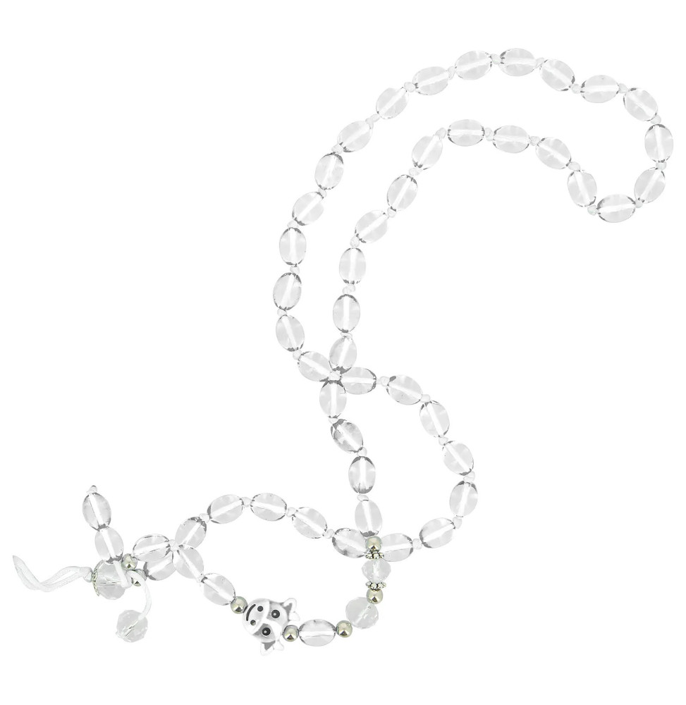 Avizar Bijou de Téléphone Bracelet à Perles Blanches Collection Audacious