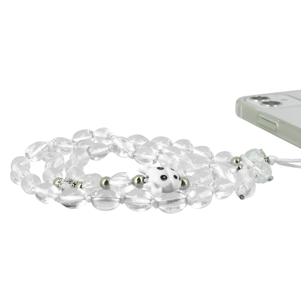 Avizar Bijou de Téléphone Bracelet à Perles Blanches Collection Audacious — image 2