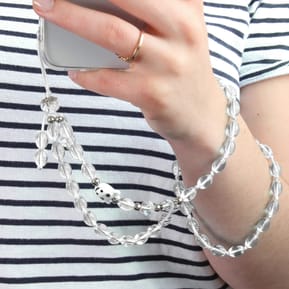 Avizar Bijou de Téléphone Bracelet à Perles Blanches Collection Audacious — image 4