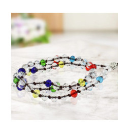 Avizar Bijou de Téléphone Bracelet à Perles Cristal Collection Krista multicolore