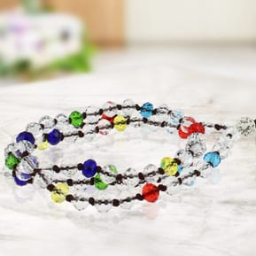 Avizar Bijou de Téléphone Bracelet à Perles Cristal Collection Krista multicolore — image 3
