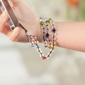 Avizar Bijou de Téléphone Bracelet à Perles Cristal Collection Krista multicolore — image 5