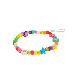 Avizar Bijou de Téléphone Bracelet à Perles et Étoiles blanc Collection Summer
