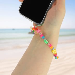Avizar Bijou de Téléphone Bracelet à Perles et Étoiles blanc Collection Summer — image 3