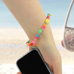 Avizar Bijou de Téléphone Bracelet à Perles et Étoiles blanc Collection Summer — image 4
