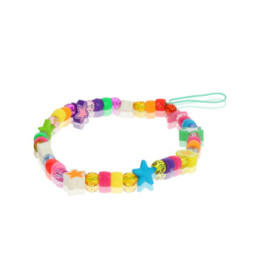 Avizar Bijou de Téléphone Bracelet à Perles et Étoiles blanc Collection Summer