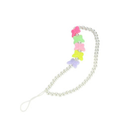 Avizar Bijou de Téléphone Bracelet à Perles et Papillons multicolore Collection Summer
