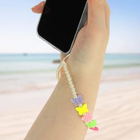 Avizar Bijou de Téléphone Bracelet à Perles et Papillons multicolore Collection Summer — image 3