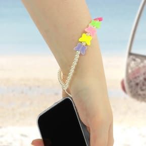 Avizar Bijou de Téléphone Bracelet à Perles et Papillons multicolore Collection Summer — image 4
