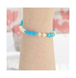Avizar Bijou de Téléphone Bracelet Love 25cm Collection Lovely Bleu