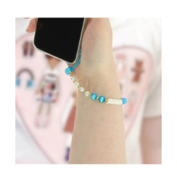 Avizar Bijou de Téléphone Bracelet Love 25cm Collection Lovely Bleu