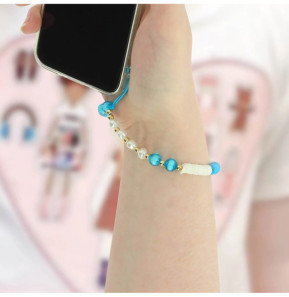 Avizar Bijou de Téléphone Bracelet Love 25cm Collection Lovely Bleu