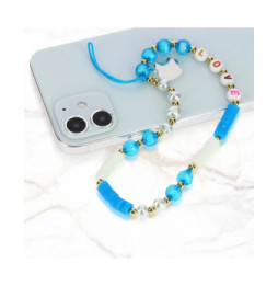 Avizar Bijou de Téléphone Bracelet Love 25cm Collection Lovely Bleu