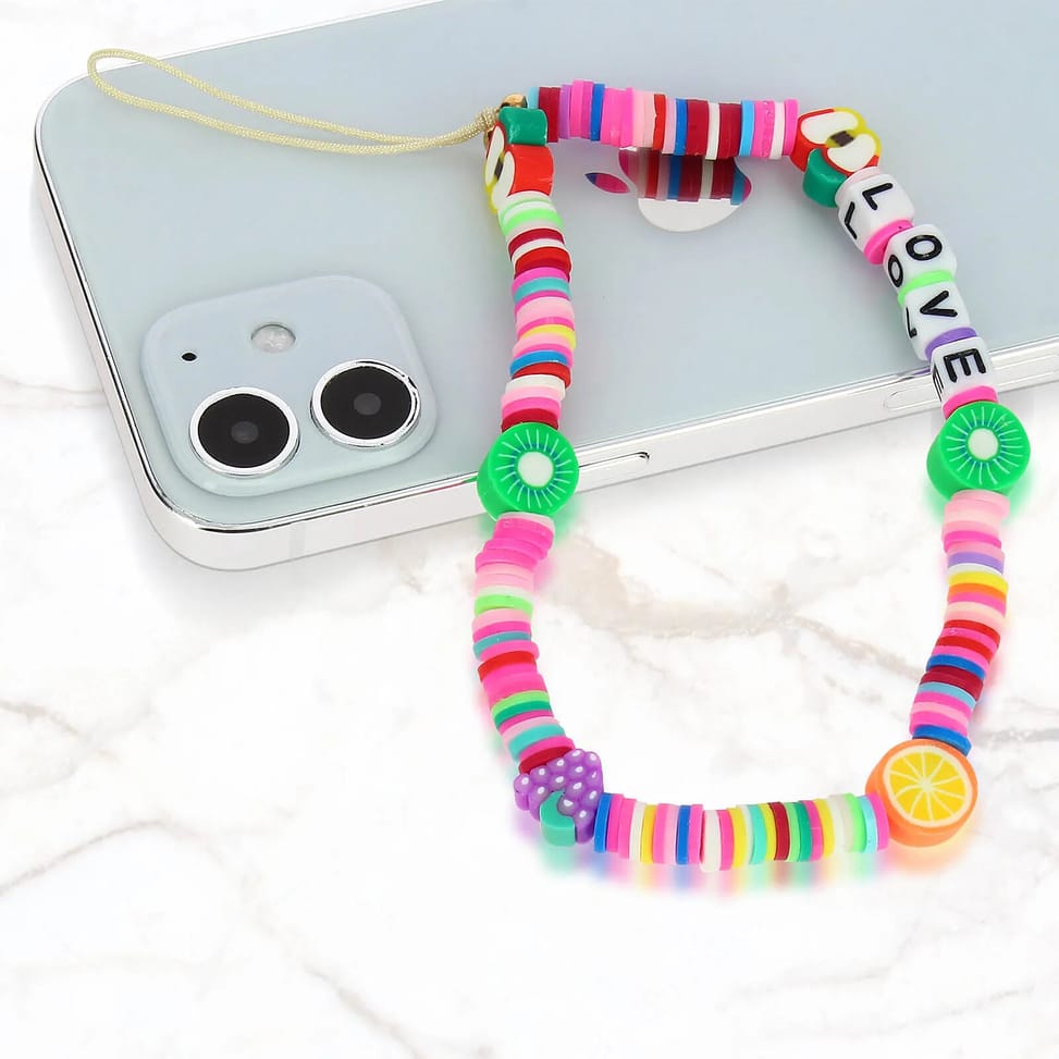 Avizar Bijou de Téléphone Bracelet Love 25cm Multicolore Collection Lovely — image 5