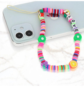 Avizar Bijou de Téléphone Bracelet Love 25cm Multicolore Collection Lovely