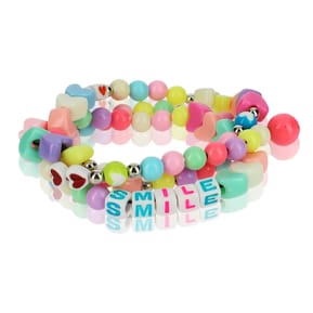 Avizar Bijou de Téléphone Bracelet Perles et Coeurs 65cm Collection Smile Multicolore — image 3