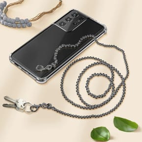 Avizar Bijou de Téléphone Chaîne Boule Solide et Résistante 110cm argenté — image 3