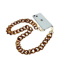 Avizar Bijou de Téléphone Chaîne Grosse Maille 120cm Métallique