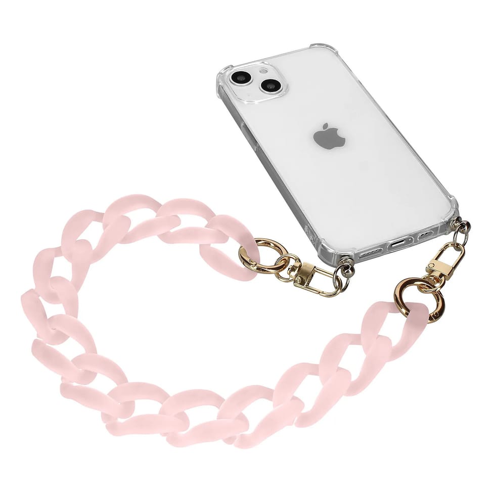 Avizar Bijou de Téléphone Chaîne Grosse Maille 45cm Rose Fumé — image 2