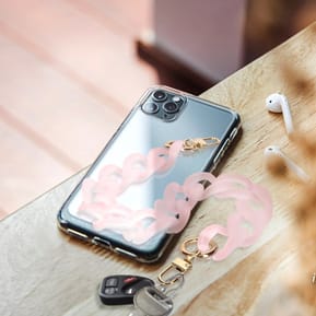 Avizar Bijou de Téléphone Chaîne Grosse Maille 45cm Rose Fumé — image 3
