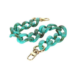 Avizar Bijou de Téléphone Chaîne Grosse Maille 45cm Turquoise