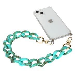 Avizar Bijou de Téléphone Chaîne Grosse Maille 45cm Turquoise — image 2
