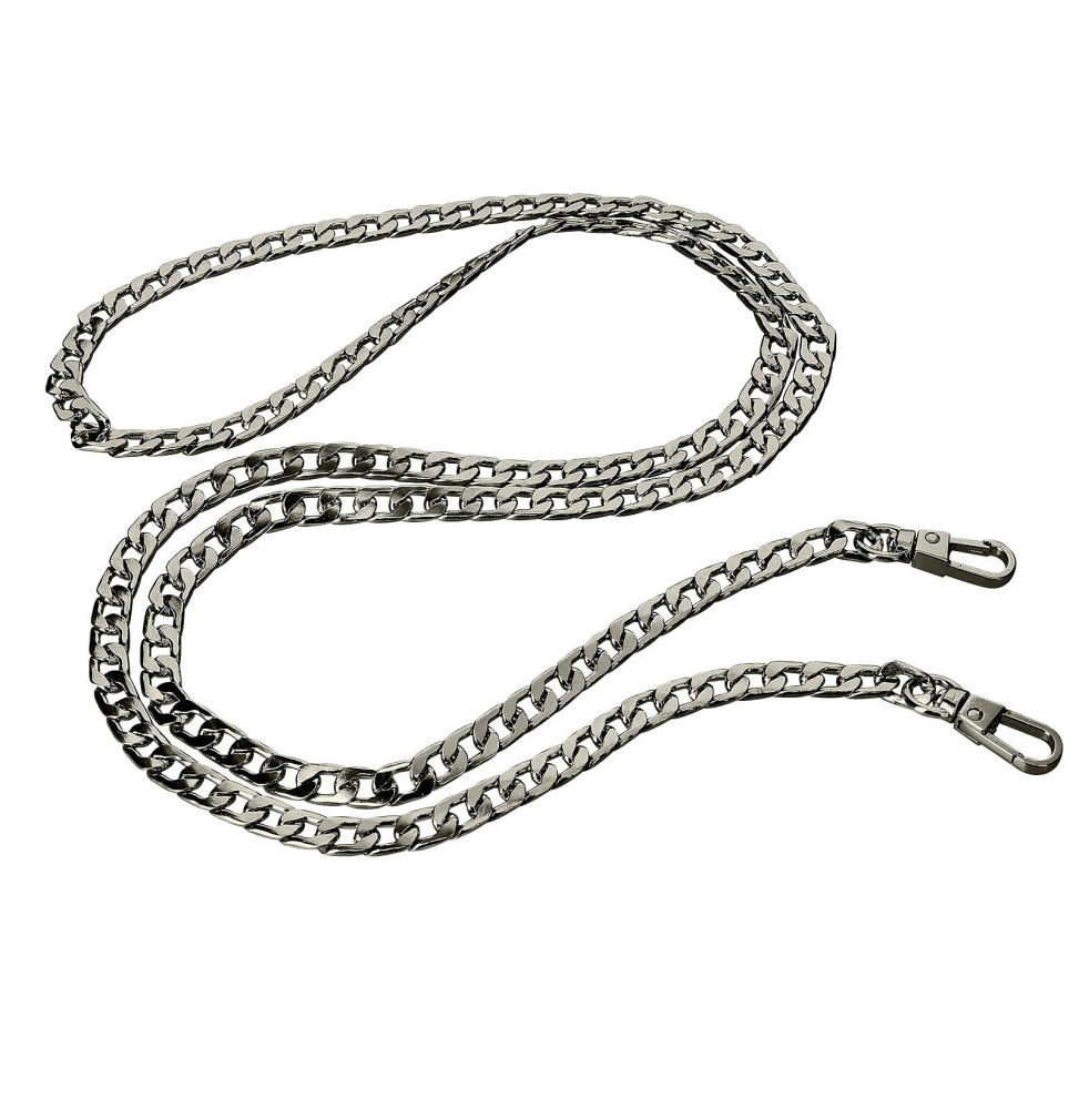 Avizar Bijou de Téléphone chaîne maille cubaine 120cm noir