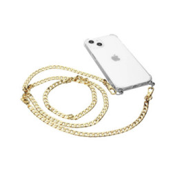Avizar Bijou de Téléphone Chaîne Maille Cubaine Métallique 120cm Doré
