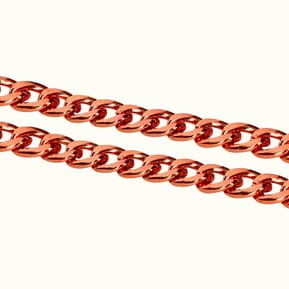 Avizar Bijou de Téléphone chaîne maille gourmette plate 120cm rose gold — image 5
