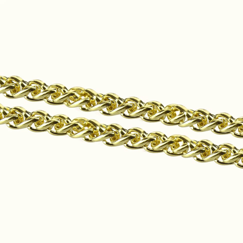 Avizar Bijou de Téléphone chaîne maille palmier 120cm jaune dorée — image 5