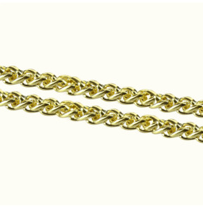 Avizar Bijou de Téléphone chaîne maille palmier 120cm jaune dorée