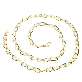Avizar Bijou de Téléphone Chaîne Maille Perles Solide et Résistante 110cm Doré