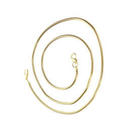 Avizar Bijou de Téléphone Chaîne Maille Serpent 110cm Doré