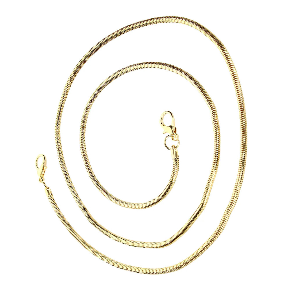 Avizar Bijou de Téléphone Chaîne Maille Serpent 110cm Doré
